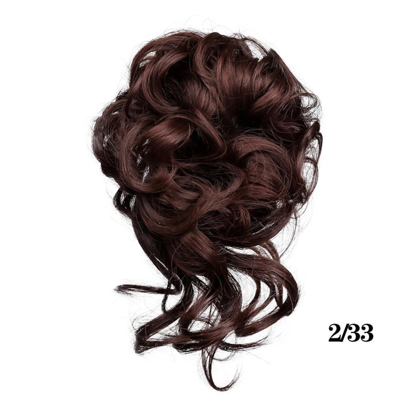 Curly Hair Bun Tousled Updo Messy Hair Bun Hair Piece Wavy Ponytail Hairpieces