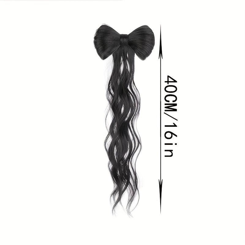 Bowknot Hair Bun Claw Hair Bun Synthetic Clip In Hair Extensions