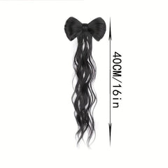 Bowknot Hair Bun Claw Hair Bun Synthetic Clip In Hair Extensions