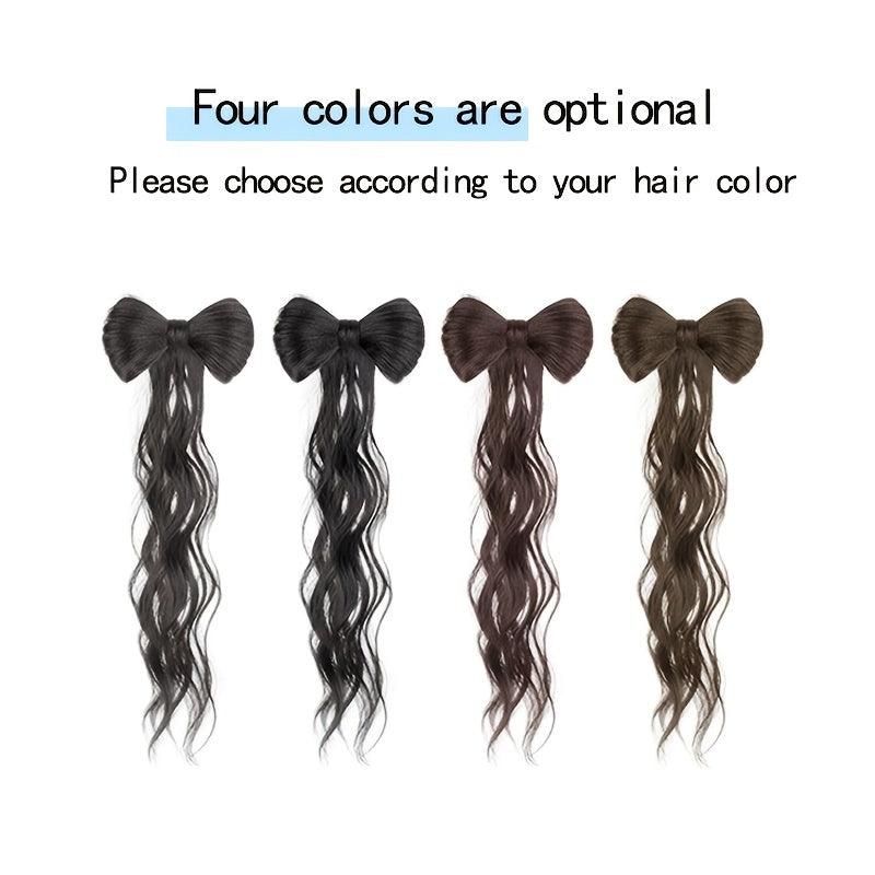 Bowknot Hair Bun Claw Hair Bun Synthetic Clip In Hair Extensions
