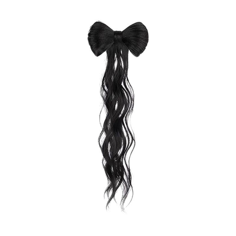 Bowknot Hair Bun Claw Hair Bun Synthetic Clip In Hair Extensions