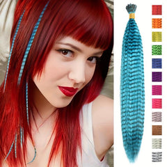 50Pcs Multicolor Feather Hair Extensions Party Hair Accessories