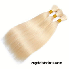 Double Drawn Straight 613 Blonde Brown 1B Braiding Hair Bulk 14-24 Inch