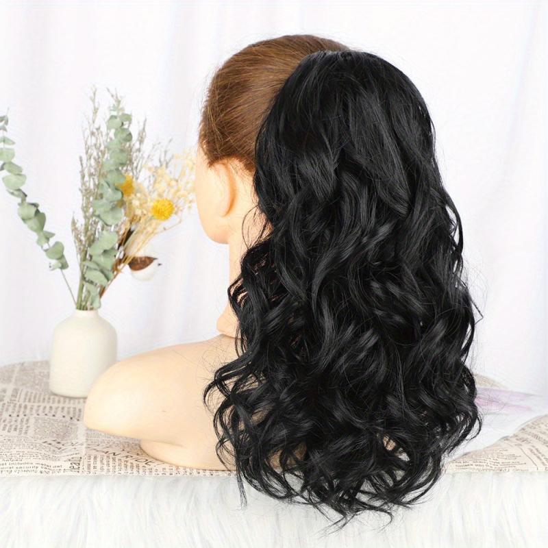 35 56 Cm Body Wave Ponytail Extensions Brown Mix Pale Golden Hair Extensions