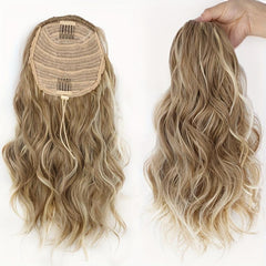 35 56 Cm Body Wave Ponytail Extensions Brown Mix Pale Golden Hair Extensions