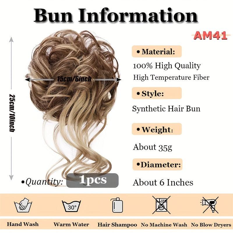 Donut Hair Buns Updo Chignon Synthetic Hair Extensions