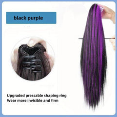 Long Straight Ponytail Extensions Synthetic Clip In Hair Extensions