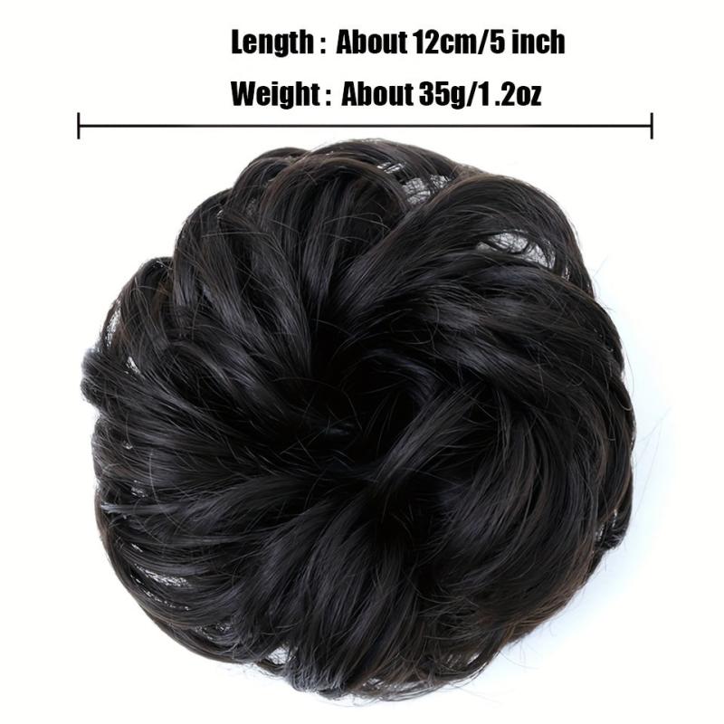 Short Curly Wave Synthetic Hair Buns for Women
