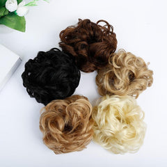 Short Curly Wave Synthetic Hair Buns for Women
