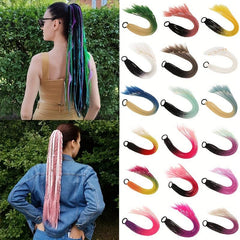 60 96 Cm Colored Gradient Braids Ponytail Hair Extension