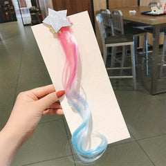 Princess Rainbow Ponytail Hair Extension Clip
