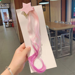 Princess Rainbow Ponytail Hair Extension Clip