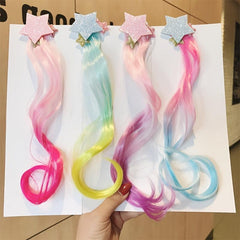 Princess Rainbow Ponytail Hair Extension Clip