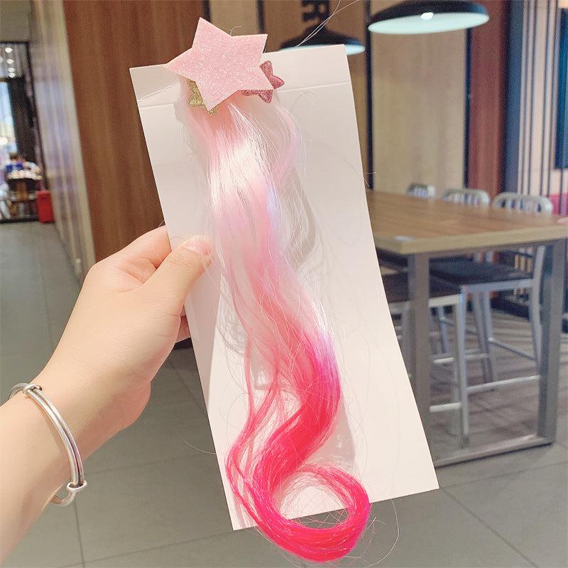 Princess Rainbow Ponytail Hair Extension Clip