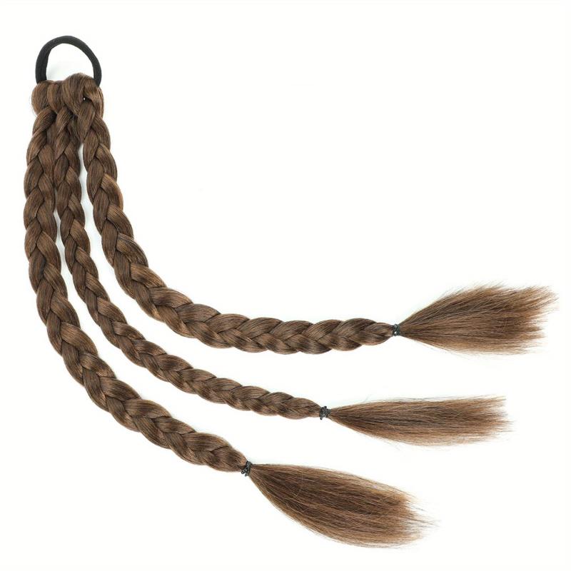 Synthetic Braids Ponytail Elastic Hair Rope Natural Look Daily Use