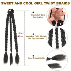 Synthetic Braids Ponytail Elastic Hair Rope Natural Look Daily Use