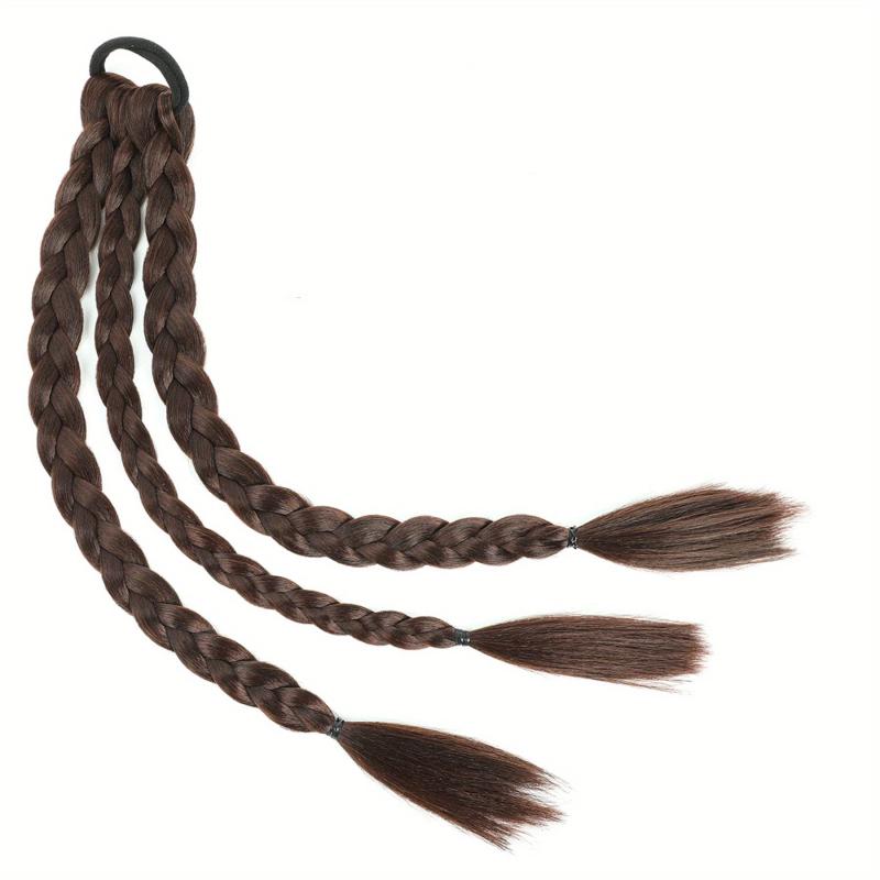 Synthetic Braids Ponytail Elastic Hair Rope Natural Look Daily Use