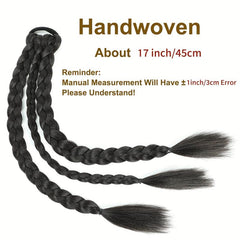 Synthetic Braids Ponytail Elastic Hair Rope Natural Look Daily Use