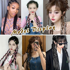 Synthetic Braids Ponytail Elastic Hair Rope Natural Look Daily Use