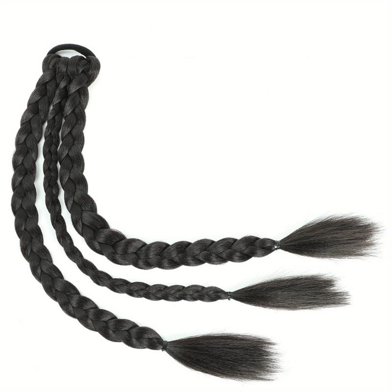 Synthetic Braids Ponytail Elastic Hair Rope Natural Look Daily Use