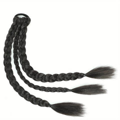 Synthetic Braids Ponytail Elastic Hair Rope Natural Look Daily Use