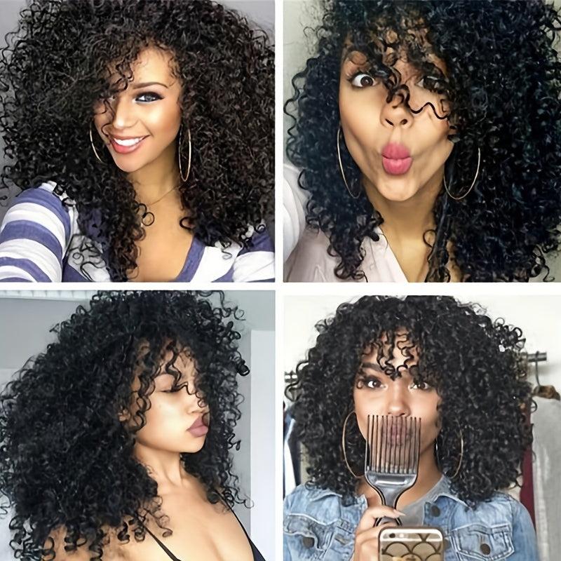 Curly Afro Wig Women Fluffy Synthetic Head Cover Wig