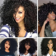 Curly Afro Wig Women Fluffy Synthetic Head Cover Wig