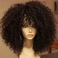 Curly Afro Wig Women Fluffy Synthetic Head Cover Wig