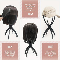 3pack Collapsible Wig Head Stands Portable Wig Holders