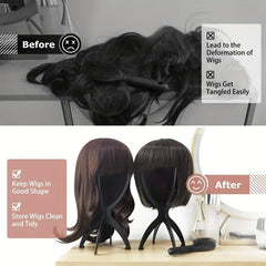 3pack Collapsible Wig Head Stands Portable Wig Holders