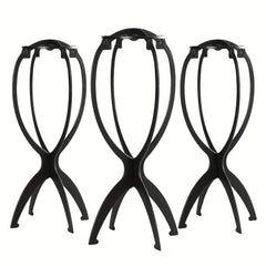 3pack Collapsible Wig Head Stands Portable Wig Holders