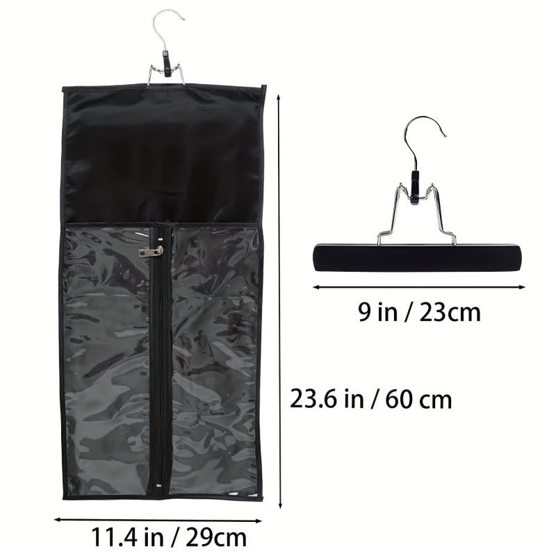 Satin Hair Extension Storage Bag & Hanger - Travel Friendly