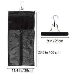 Satin Hair Extension Storage Bag & Hanger - Travel Friendly