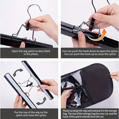 Satin Hair Extension Storage Bag & Hanger - Travel Friendly