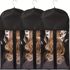 Satin Hair Extension Storage Bag & Hanger - Travel Friendly