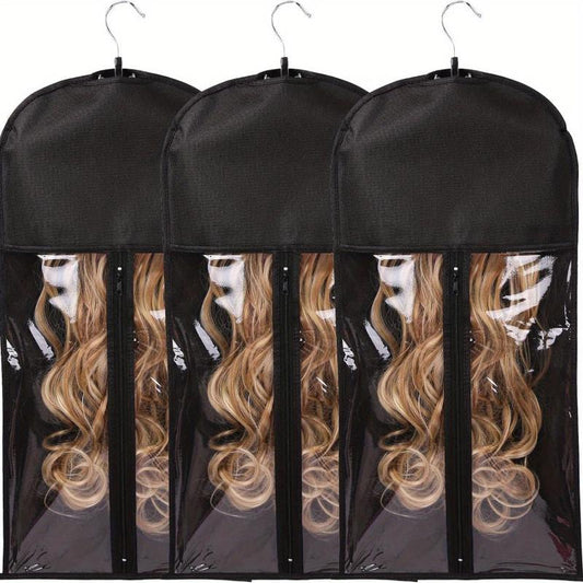 Satin Hair Extension Storage Bag & Hanger - Travel Friendly