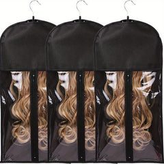 Satin Hair Extension Storage Bag & Hanger - Travel Friendly