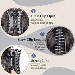 Curly Chignon Hair Bun Claw Clip Ponytail Hairpiece