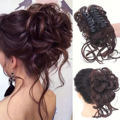 Messy Hair Buns Updo Chignon Claw Ponytail Synthetic Hair Extensions