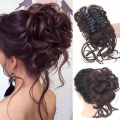 Messy Hair Buns Updo Chignon Claw Ponytail Synthetic Hair Extensions