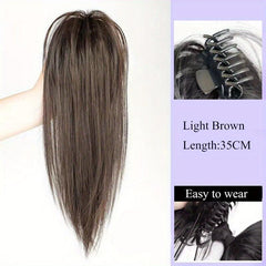 Synthetic Straight Ponytail Hairpiece Claw Ponytail Extension Brow