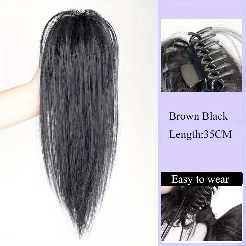 Synthetic Straight Ponytail Hairpiece Claw Ponytail Extension Brow