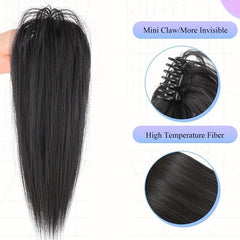 Synthetic Straight Ponytail Hairpiece Claw Ponytail Extension Brow