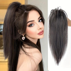 Synthetic Straight Ponytail Hairpiece Claw Ponytail Extension Brow