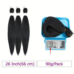 Long Braiding Hair Extensions Pre Stretched Synthetic Hair