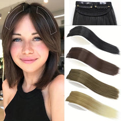 Long Straight Synthetic Clip In Hair Extensions for Daily Use