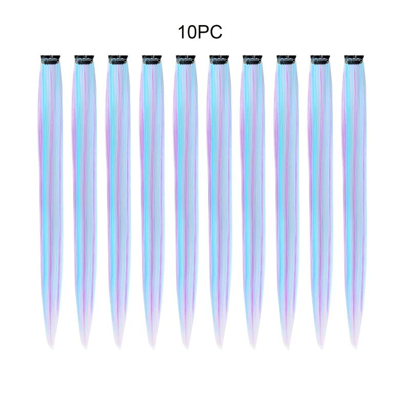 10 Packs Non Marking Hair Pieces Highlighting Wigs Hair Decorations