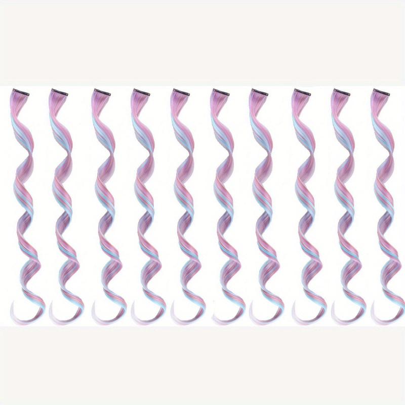 10 Packs Non Marking Hair Pieces Highlighting Wigs Hair Decorations