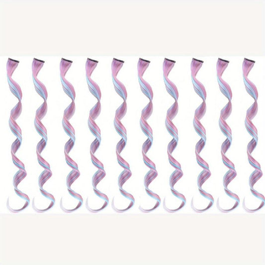 10 Packs Non Marking Hair Pieces Highlighting Wigs Hair Decorations