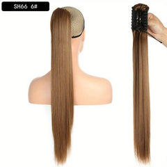 55 88 Cm Long Claw In Ponytail Extensions Synthetic Fiber Hair For Women